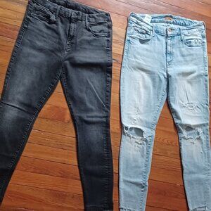 Mother The Looker Ankle skinny jeans 2 pair size 31